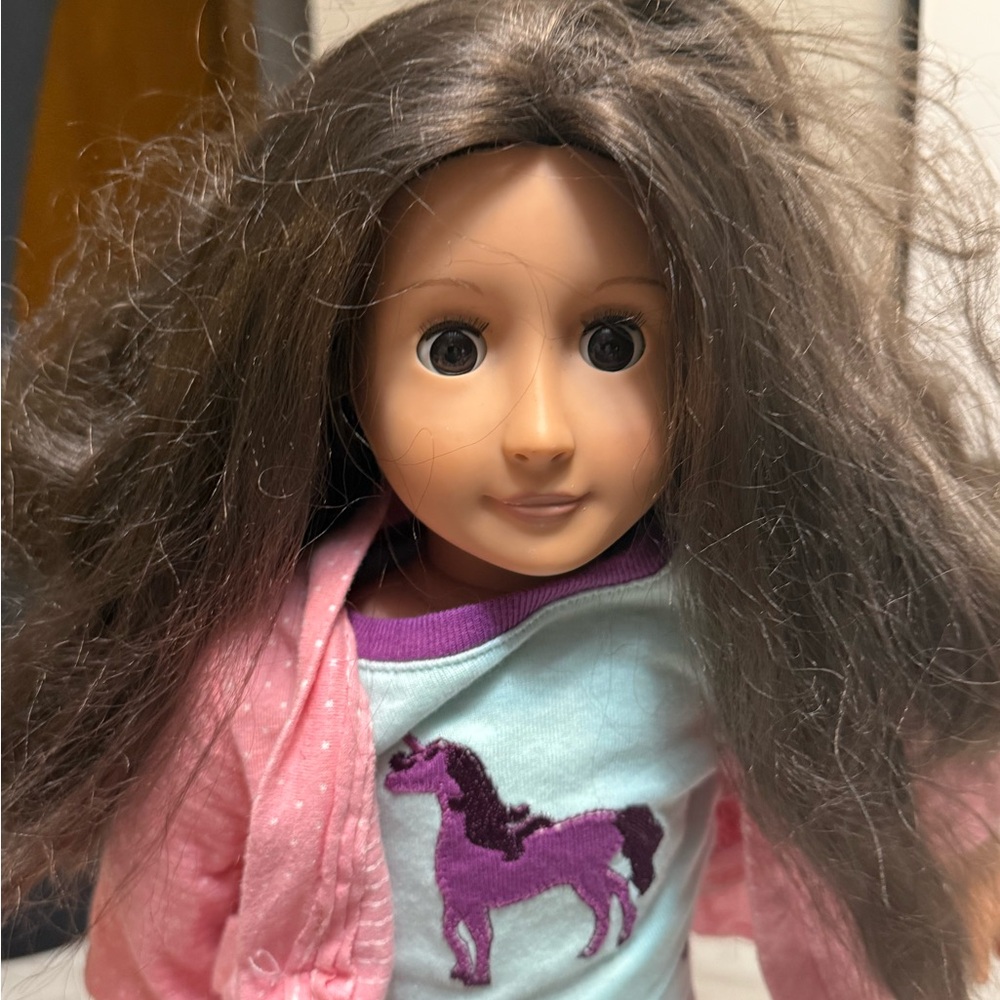 Our Generation doll 18” play sleepy eyes doll in pajamas and robe